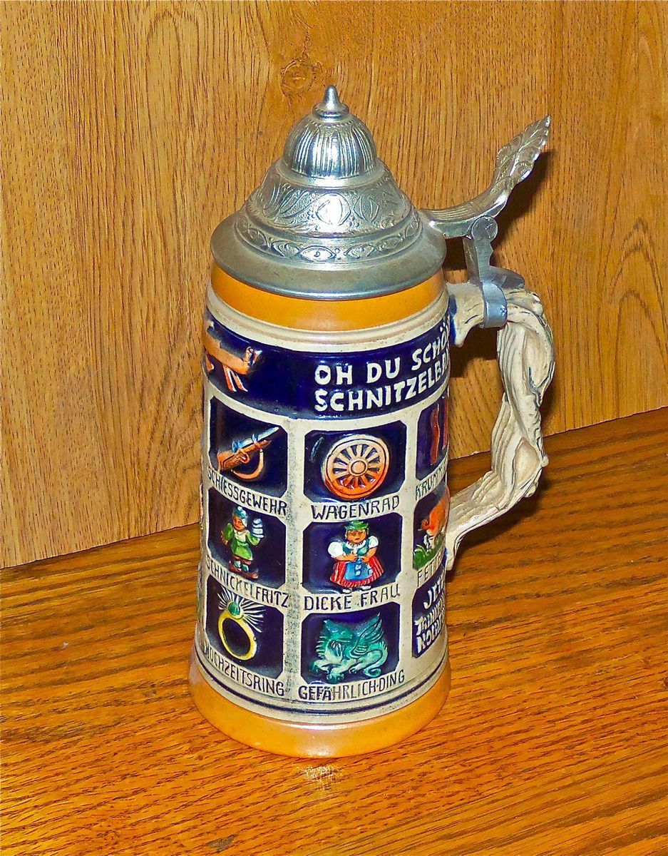 German Beer Stein Lidded