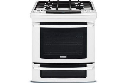 ELECTROLUX 30 SLIDE IN CONVECTION GAS RANGE WHITE EW30GS65GW