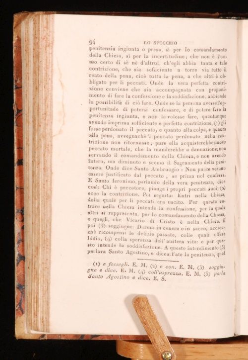 1825 Lo Specchio Della Vera Penitenzia Hannibal in Italian Jacopo
