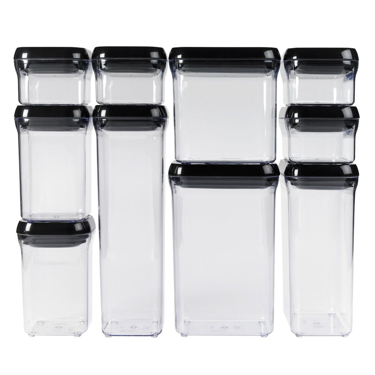 OXO Good Grips 10 Piece Pop Black Food Storage Container Set