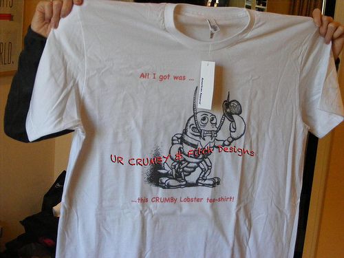 Crumb R Robert Authentic Lobster Design American Apparel Tee Shirt Hi