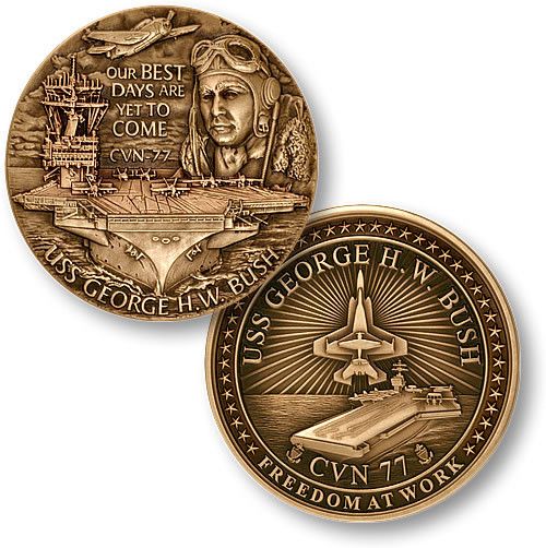 USS George H w Bush CVN 77 U s Aircraft Carrier Medal