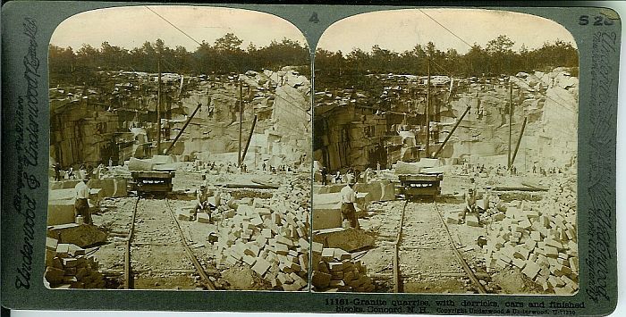 Concord NH Granite Quarry Old Photo