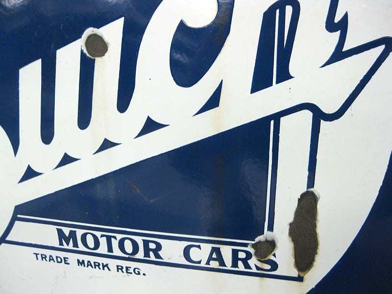 Three 3 BUICK Original Porcelain Dealer Signs 1920s 50s   3 Signs, one