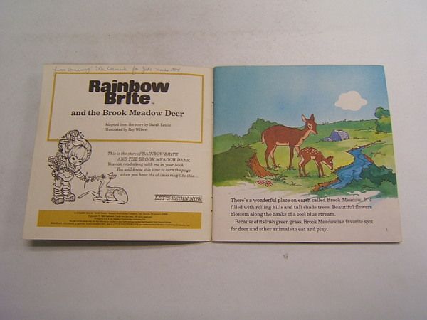 Book Record Read Along Rainbow Brite and Meadow Deer