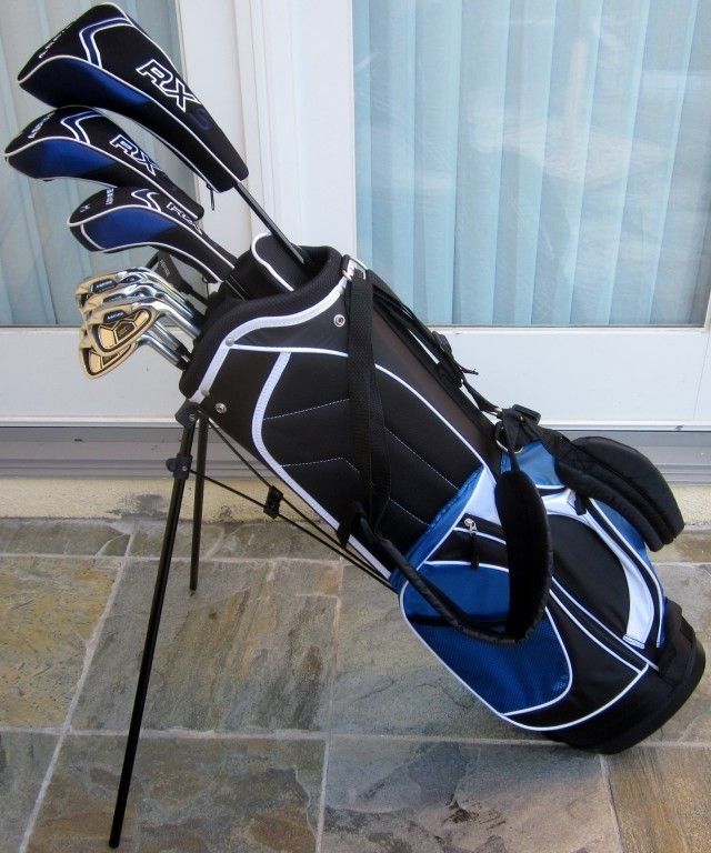 NEW Mens Golf Set Complete Clubs Driver Wood Hybrid Irons Putter Stand