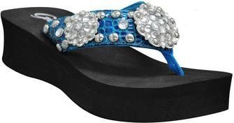 Grazie Flip Flop Sandal Trapeze Turquoise