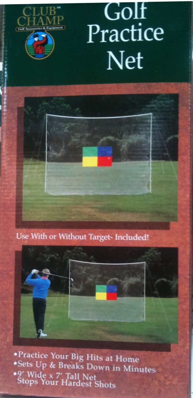 Golf Practice Net 9x7 Use with or Without Target Sturdy