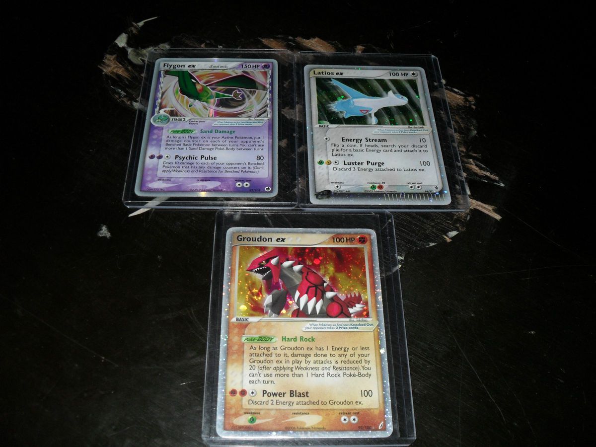 Pokemon EX Series 3 EX Card Lot Groudon Latios Flygon NR