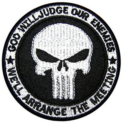 Black PUNISHER Skull SEAL Navy Paintball Sniper Paintball Guns Patch