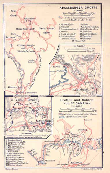 modern day reproduction the grottoes of adelsberg and st canzian