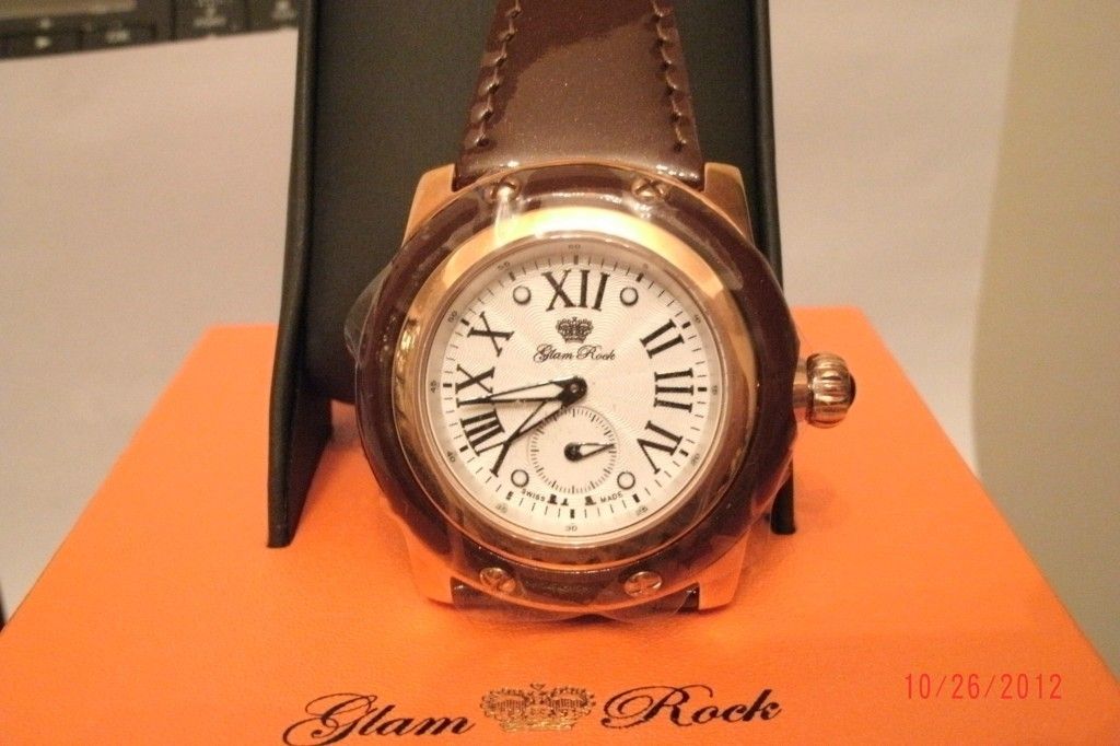 Glam Rock Men Watch Gold Plated