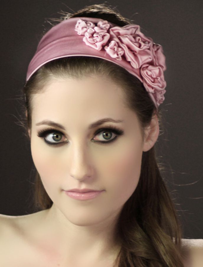 Silk Multi Flower Headband Headwrap Gossip Girl Style