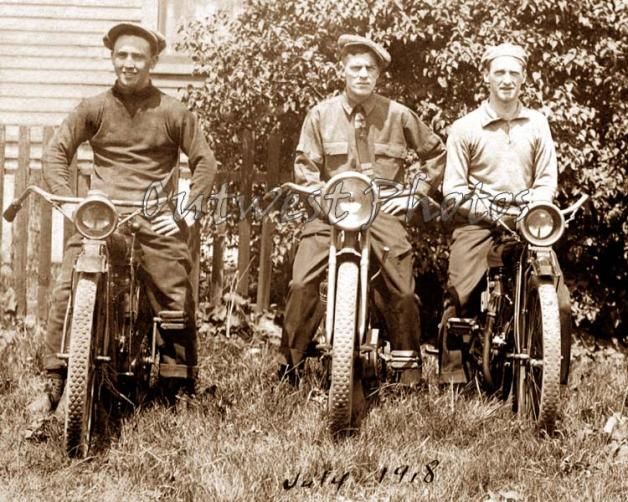 1918 MOTORCYCLES   HARLEY DAVIDSON AND INDIAN MOTORCYCLE & RIDER BIKER
