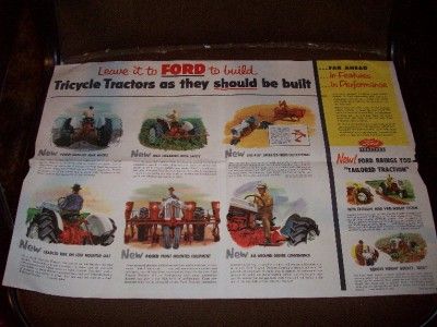  Ford 700 900 Series Tricycle Tractor Brochure Gowrie Iowa