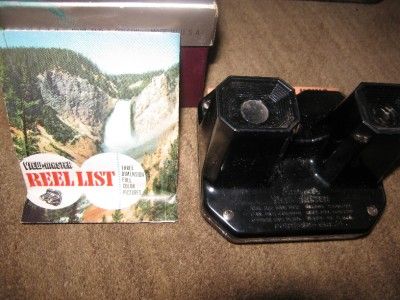 Vintage Sawyers VIEW MASTER Color Stereoscope Viewer Box & 1950 Reel