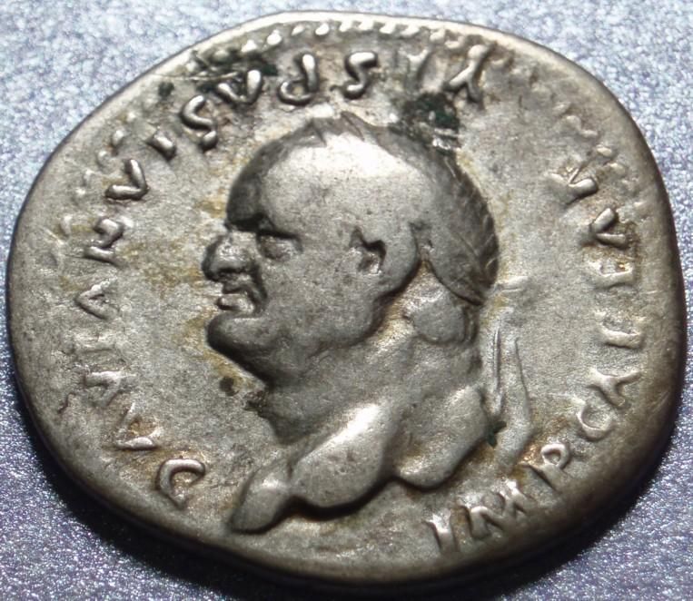 77 78AD Ancient Rome Silver Denarius Vespasian 69 79AD Mars Reverse 12