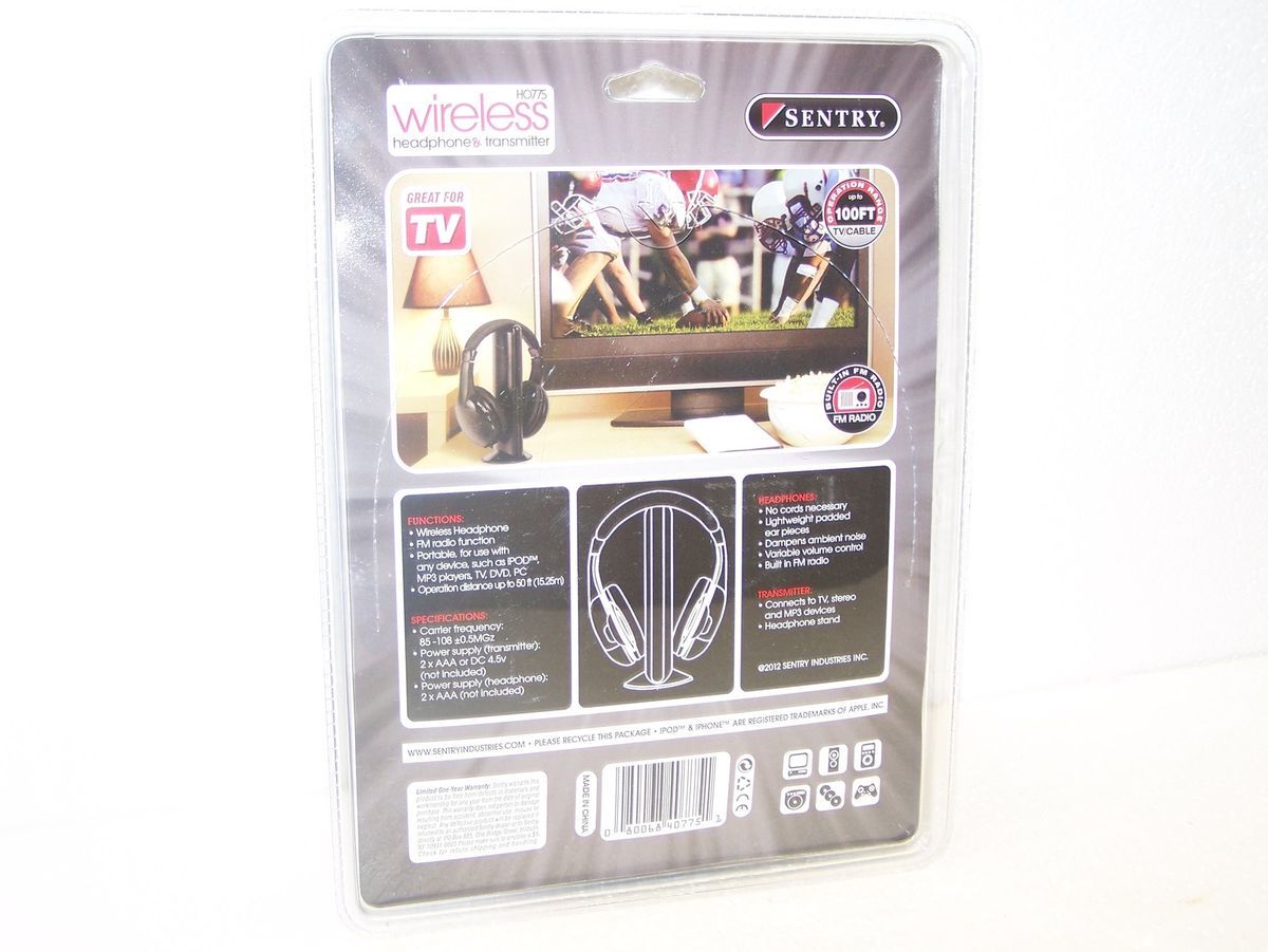 Sentry Wirless Headphone Transmiter HO775 2012