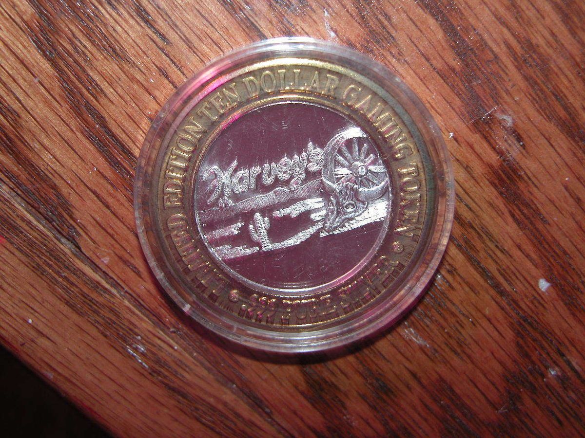 CASINO TOKEN COIN LIMITED ED 999 FINE SILVER HARVEYS LAKE TAHOE NEVADA