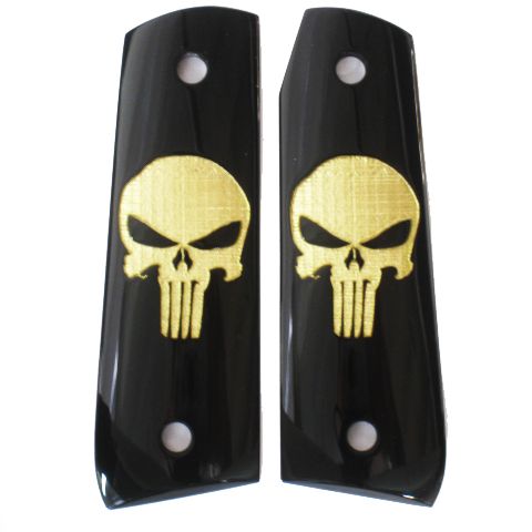 Ruger 22 45 RP Grips Duragrips Smooth Punisher Black Gold