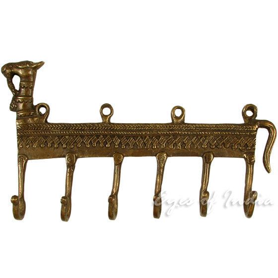 INDIAN CAMEL BRASS COAT KEY HAT HANGER WALL HOOKS Decorative Ethnic