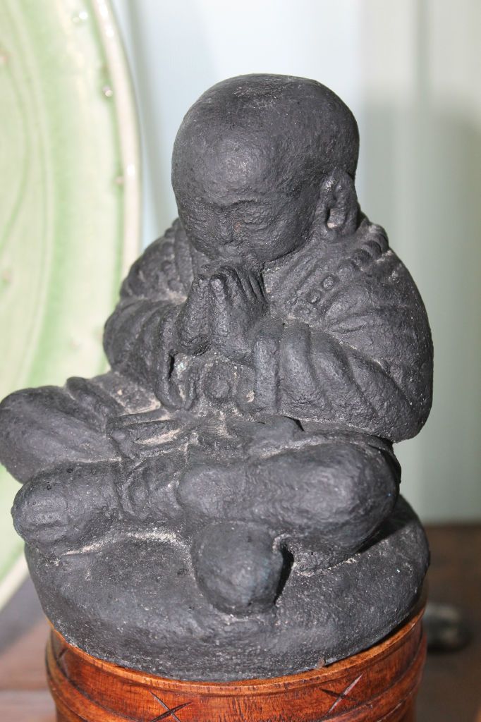  Buddist Buddha Monk Garden Statue caste LAVA STONE Asian Bali Yard Art