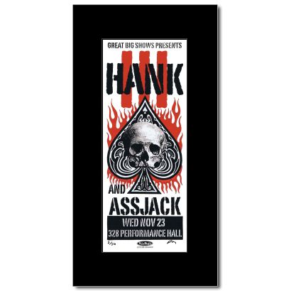 HANK WILLIAMS III   Perf Hall 1999   Black Matted Mini Poster