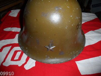 WWII JAPANESE ARMY HELMET W/LINER & INSIGNIA ORIGINAL PRE 1945