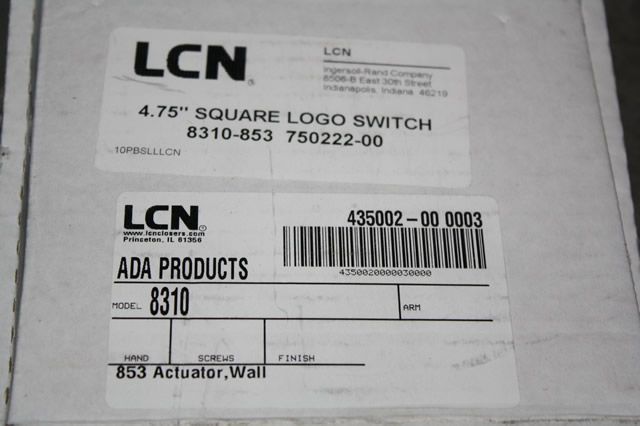 LCN Ingersoll Rand 8310 853 Wheelchair Handicap 4 75 Logo Switch Wall