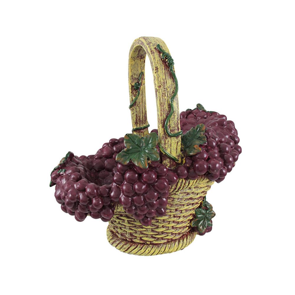 Basket of Grapes Tabletop Single Wine Bottle Holder