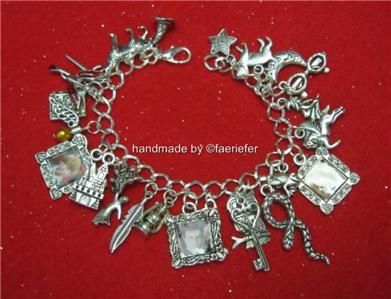 Harry Potter Charm Bracelet with Hermione Ron Spell Book Hat Wizard