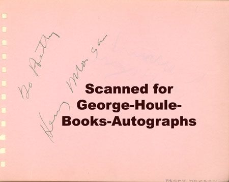 signed and inscribed on the back to betty henry morgan