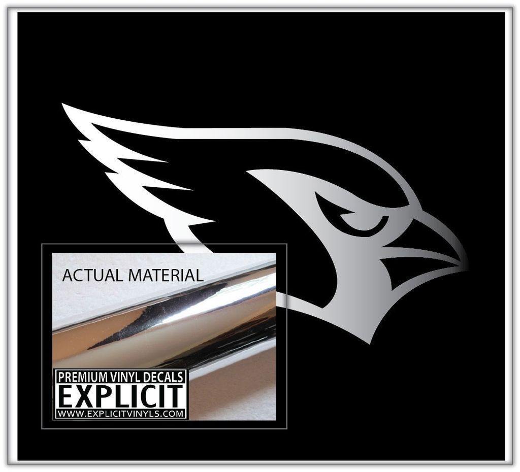 Arizona Cardinals CHROME Wall Car Truck Vinyl Decal Skin Sticker