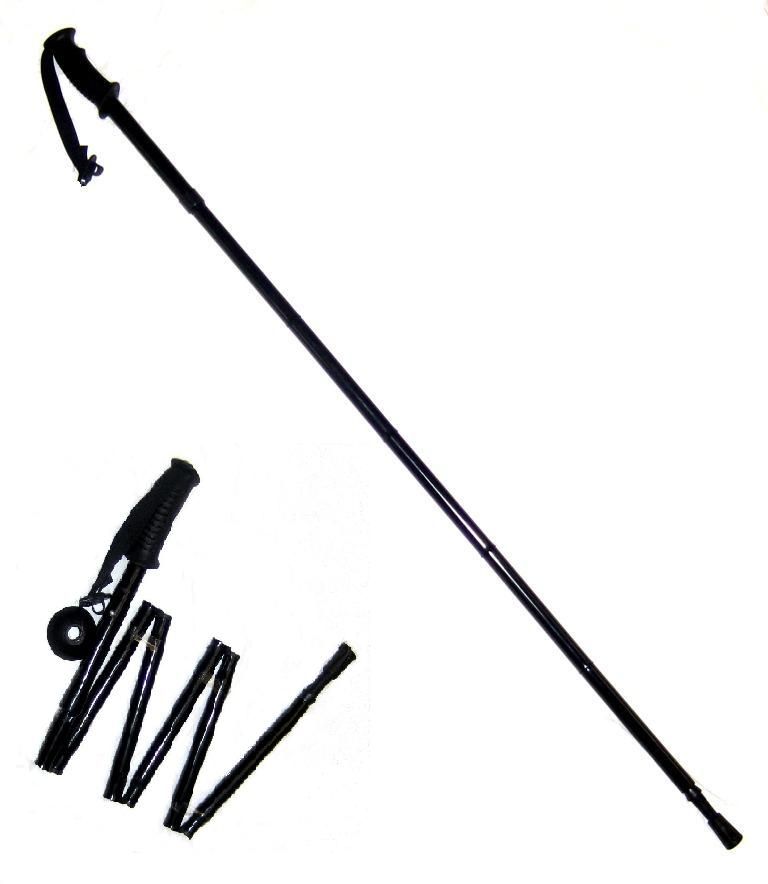 Folding Collapsible Hiking Pole Trekking Walking Staff Pole