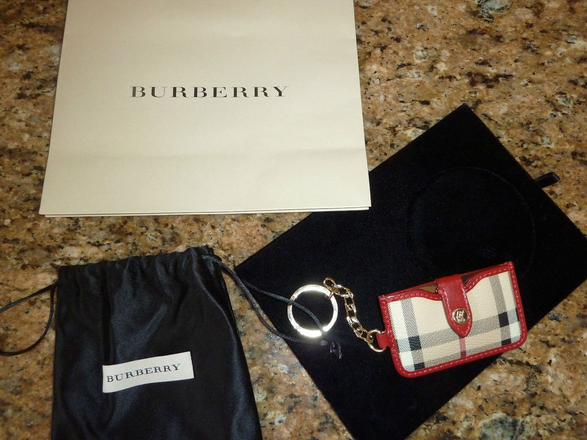 BURBERRY LONDON HAYMARKET CHECK MIRROR KEYCHAIN/KEYRINGREDITALY