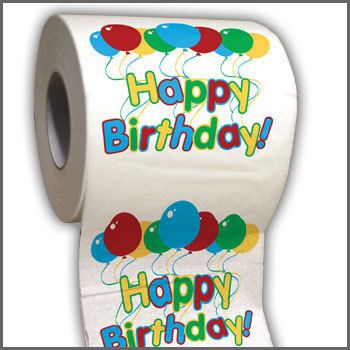 Happy Birthday Party Toilet Paper Roll Great for Parties Funny Gag