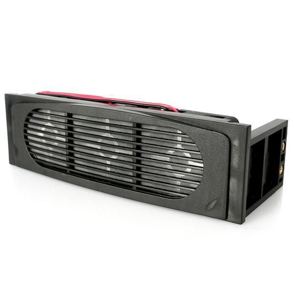  FANDRIVEBK 3.5 Black Triple Fan Hard Drive Cooler for 5.25 Front Bay