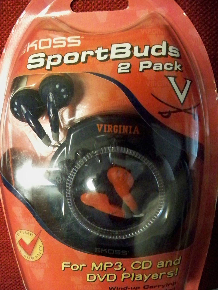 Virginia Koss Sportbuds Stereo Earphones 2 Pack Brand New SEALED 3 5mm