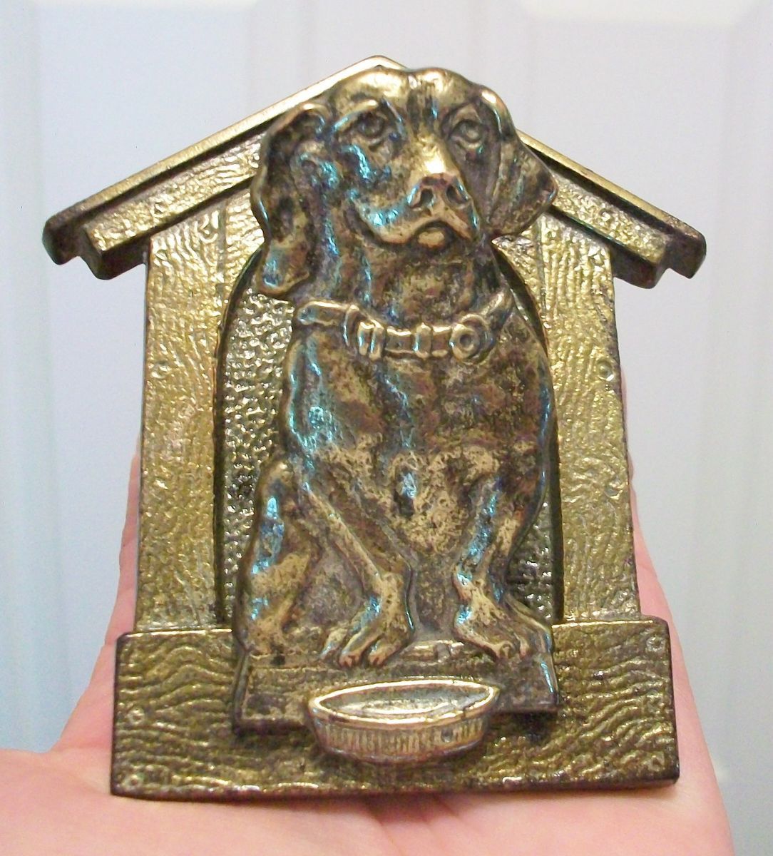 Antique Judd Cast Iron Dachshound Paper Letter Desk Clip Holder 5187