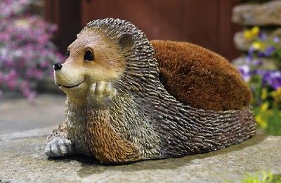 hedgehog muddy boot scraper shoe brush garden statue