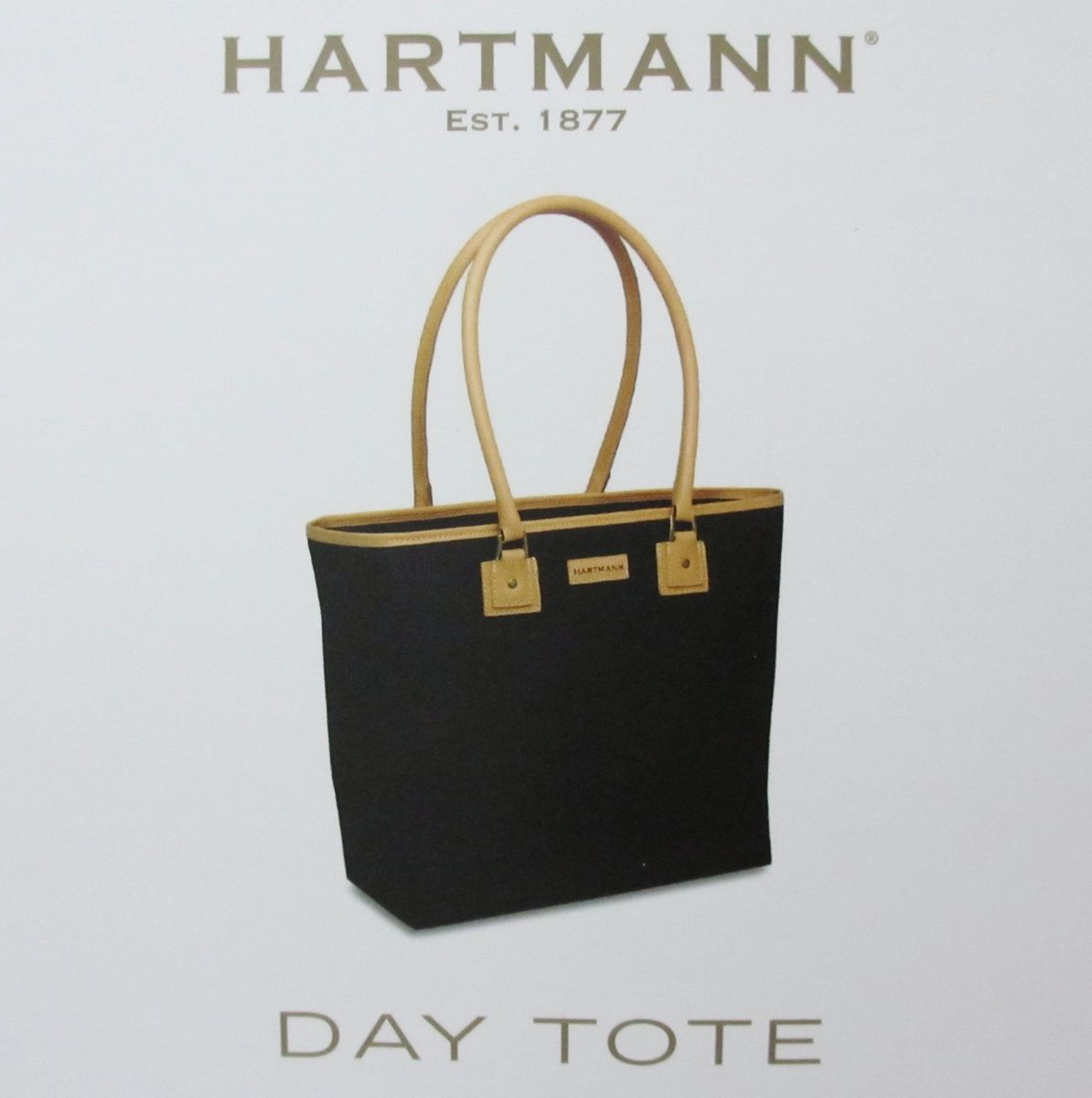 Hartmann Fashion Day Tote Black Bag Nylon Womens Handbag Purse