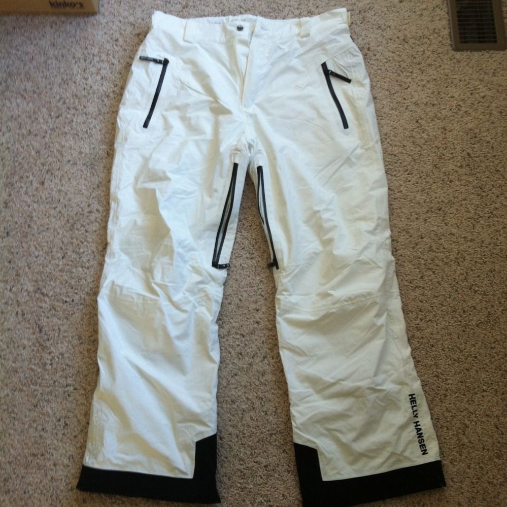 Helly Hansen Legend Ski Snowboard Pants White XXL 2XL Worn Once