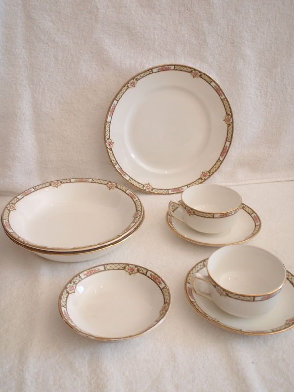 Vintage Homer Laughlin Floral China Sunrise Brand Lot 8