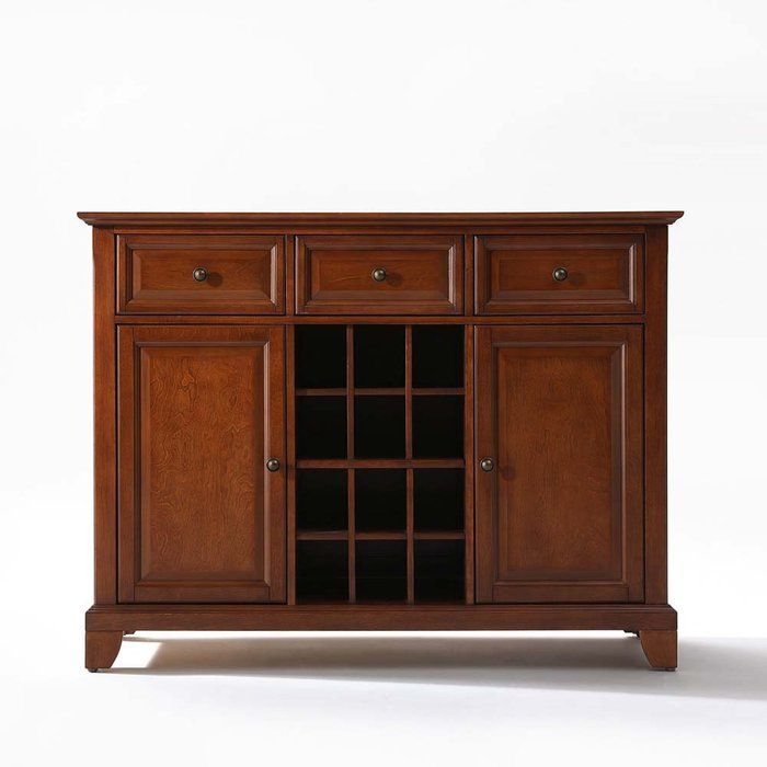 Newport Buffet Server Sideboard Cabinet Wine Storage Classic Cherry