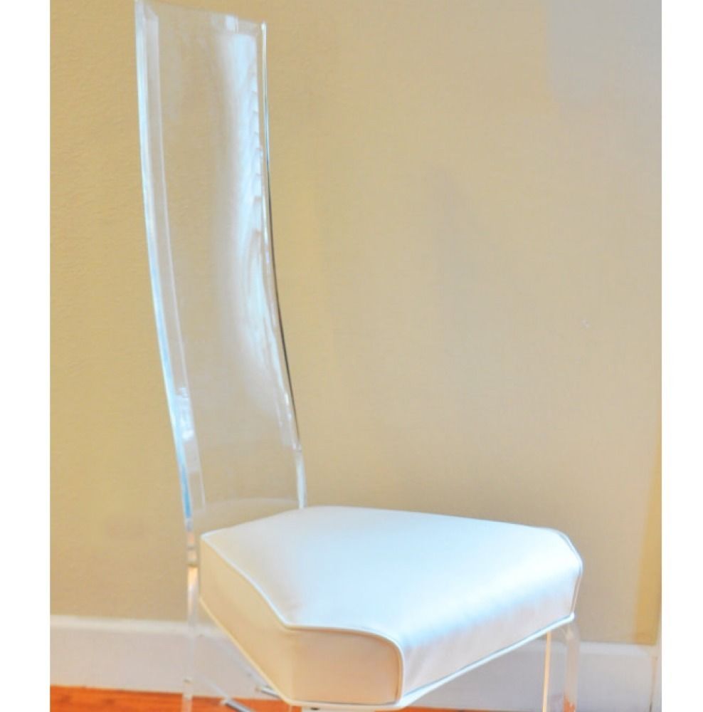 1970s High Back Hill Manufacturing Lucite Chairs