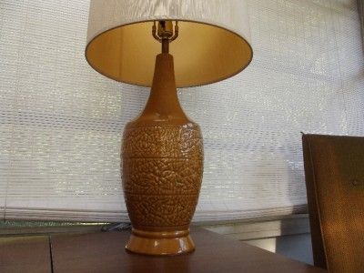 Vintage Mid Century Modern Danish Ceramic Table Lamp Eames Era