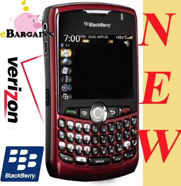  red rim Blackberry Curve 8330 Cell phone Verizon Pageplus NO CONTRACT