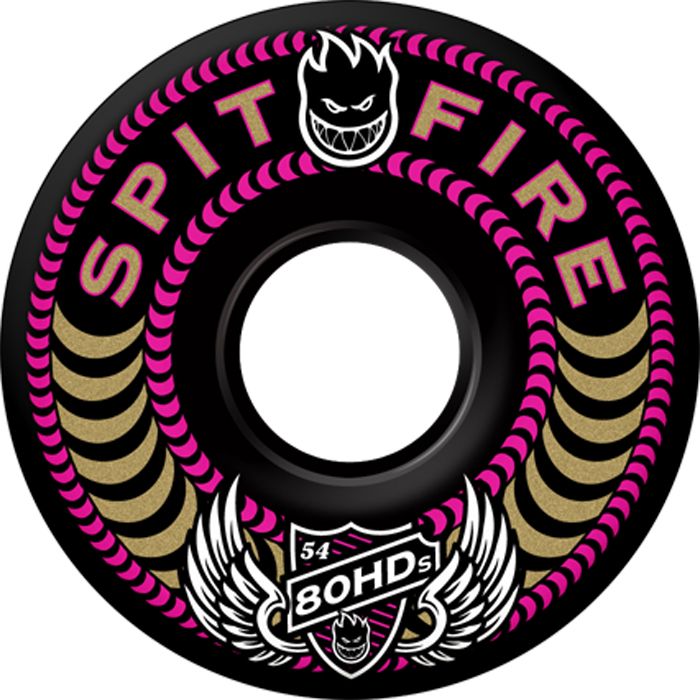 Spitfire 80HD Blackouts Skate Wheels 58mm Black Pink Skateboard