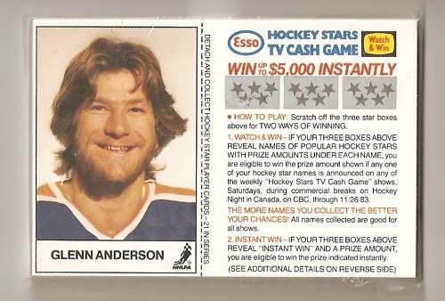 1983 84 Esso NHL Hockey Stars Hockey Trading Cards