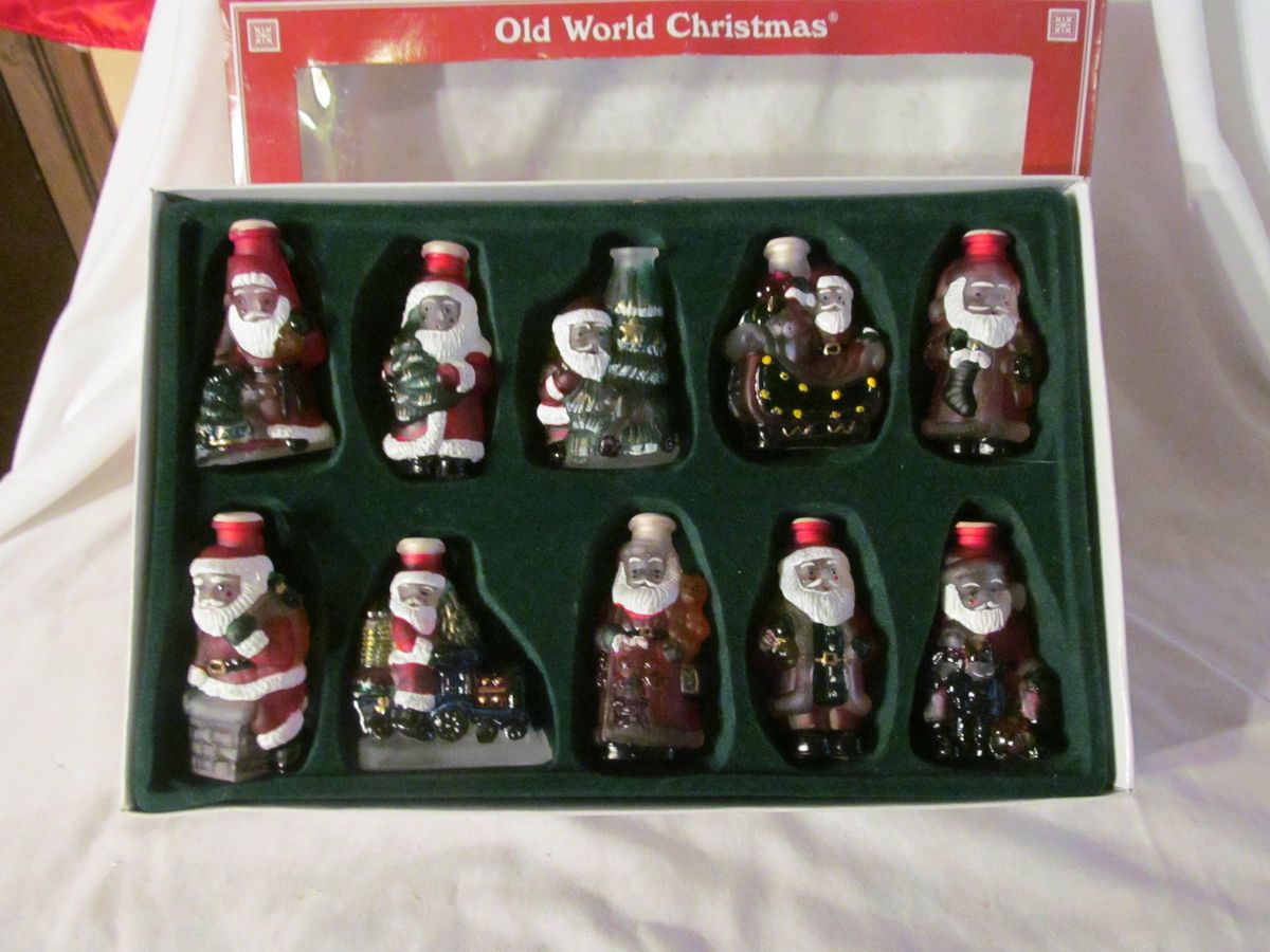  Old World Santa Christmas Light Covers Glass Santa Claus Light Covers